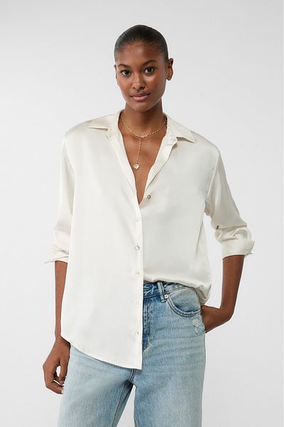 Stradivarius Satin collared shirt