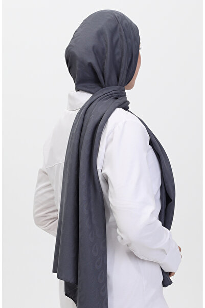 sefamerve Σάλι Madame Mary Damla Jacquard 19085-02 Καπνιστό