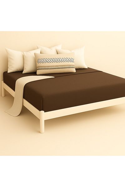 Prime Sleeks 100% Cotton Fitted Sheet Double Fitted Sheet 160X200Cm