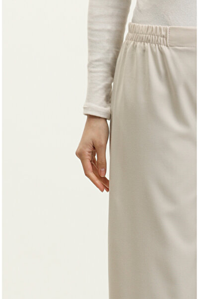 sefamerve Beli Lastikli Bol Paça Pantolon 2951C-03 Taş