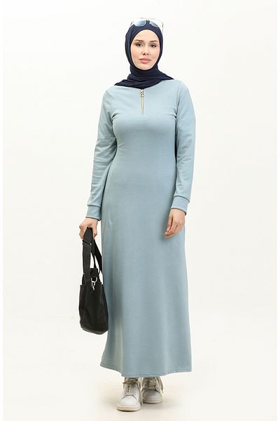sefamerve Rochie albastră cu fermoar - 2144D-01