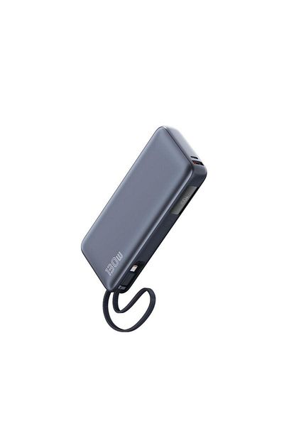 iOsuite باور بانك 20,000 مللي أمبير/ساعة، شحن سريع PD 130 وات (منفذان)، 1*USB-C و1*USB-A مع كابل USB-C، رمادي