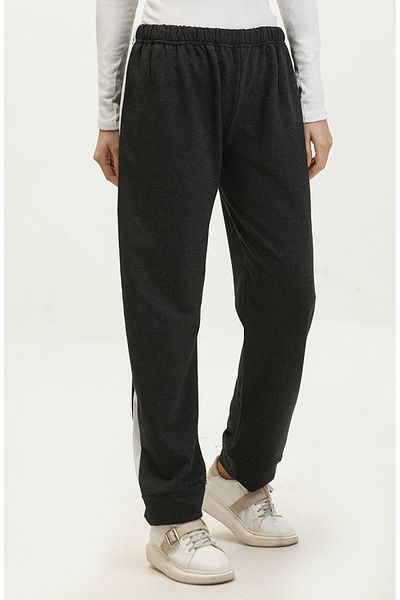 sefamerve Παντελόνι Φούτερ Dark Anthracite 23099-09 Model Elastic Waist