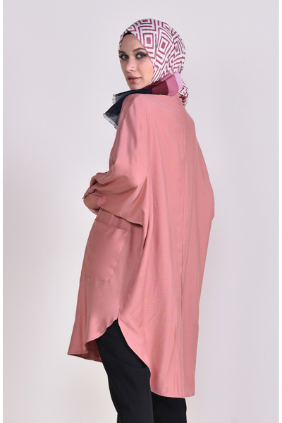 sefamerve Cepli Viskon Tunik 6480-08 Soğan Kabuğu