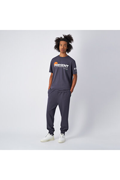 Champion Authentic Rib Cuffs Erkek Mor Eşofman Altı