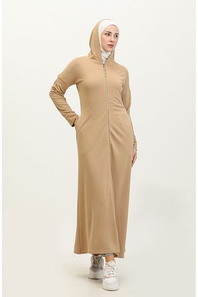 sefamerve Dunkelbeige Ferace mit Reißverschluss – 2140-08