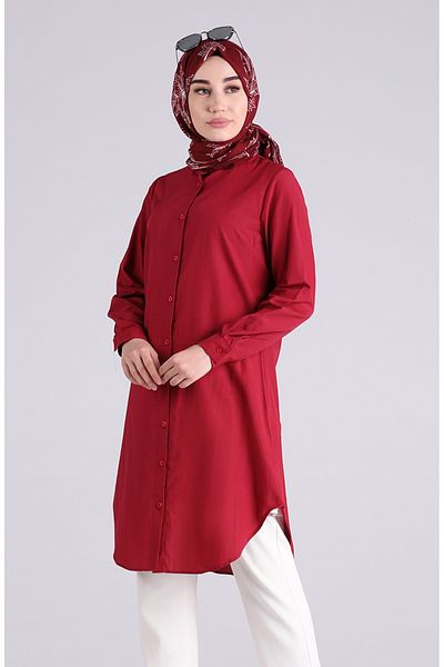 sefamerve Τουνίκ Judge Collar 6475-07 Claret Red