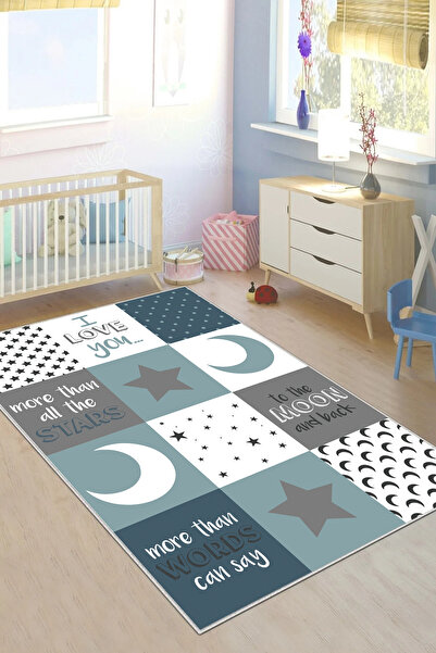 df home Çocuk odası Genç odası Oyun Halısı Kaymaz Taban Yıkanabilir KC70