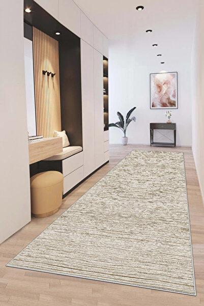 Hülya Home 3038 Model Digital Printed and Washable Non-Slip Carpet - Cutting Runner, Hallway, Hall and Entrance