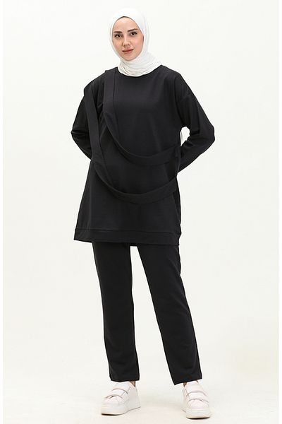 sefamerve Σετ φόρμας Navy Blue Crew Neck - 70091-01