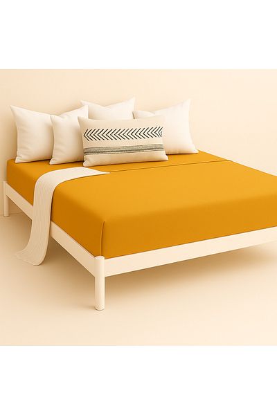 Prime Sleeks 100% Cotton Fitted Sheet Double Fitted Sheet 160X200Cm