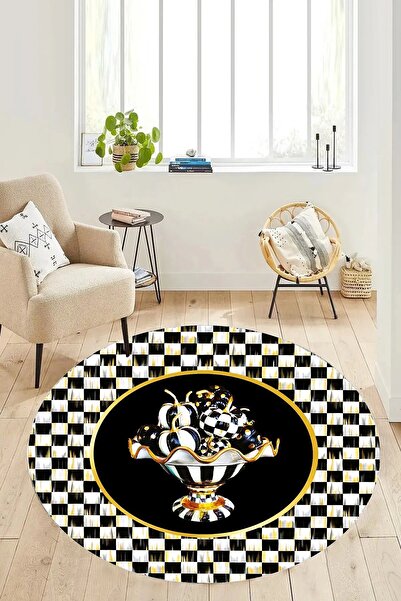 df home Kesme mutfak halısı Desenli Dijital Baskı Yıkanabilir Kaymaz Taban İn...