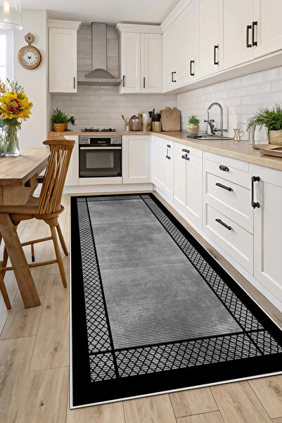 Evimle Makinede yıkanabilir kaymaz taban leke tutmaz mutfak halısı salon halı...