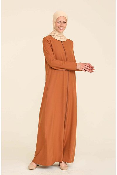 sefamerve Taba Crepe Ferace 3317-05 - Με φερμουάρ
