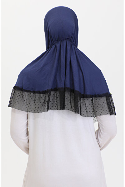 sefamerve Indigo Practical Tulle Λεπτομερές σάλι - 1270-05