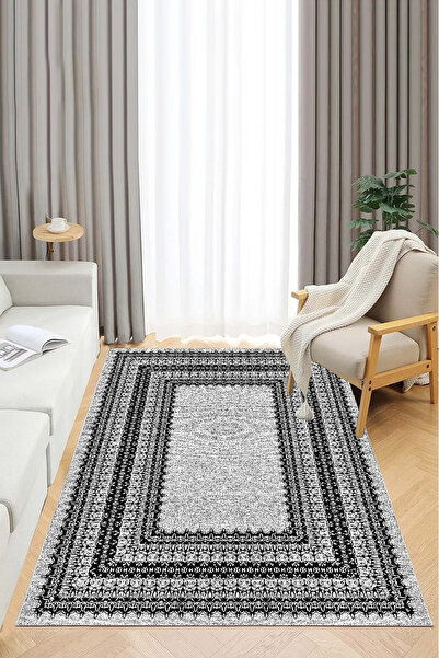 Hülya Home Dijital Baskı Yıkanabilir Kaymaz Taban Salon Halısı Mutfak Halısı ...