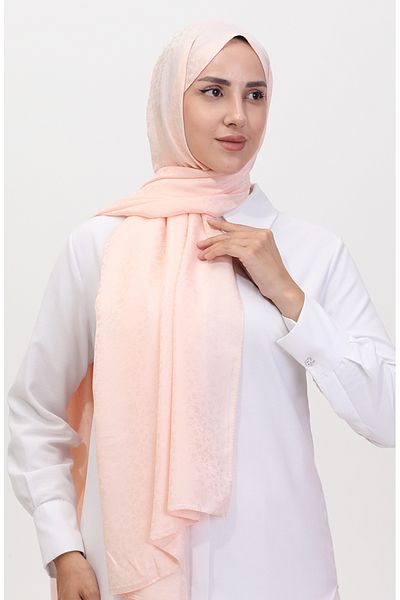 sefamerve Σάλι Madame Mary Floral Jacquard 19086-12 Salmon