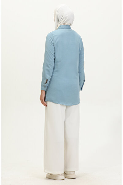 sefamerve Düğmeli Tunik 6111-04 İndigo