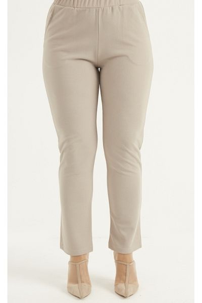 sefamerve Stone Color Large Size Trousers - 1030A-05