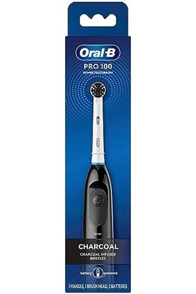 Oral-B Clinical Charcoal, Battery Powered Toothbrush, 1 count