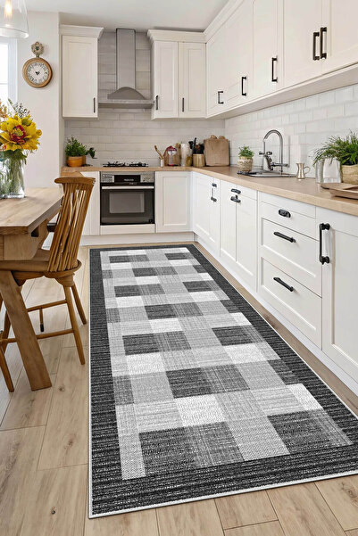 Evimle Makinede yıkanabilir kaymaz taban leke tutmaz mutfak halısı salon halı...