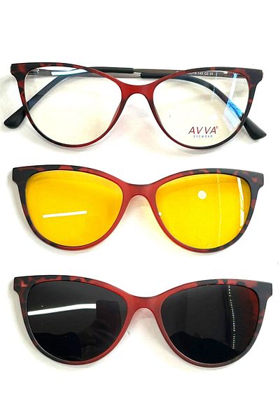 Avva 2131 C2 Polarized & Anti-Far Clip-On Women's Sunglasses