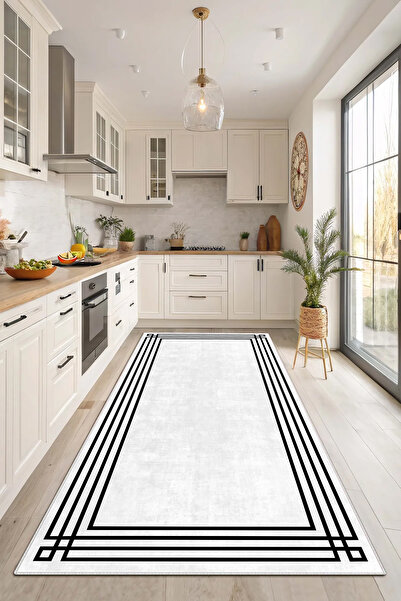 Evimle Makinede yıkanabilir kaymaz taban leke tutmaz mutfak halısı salon halı...