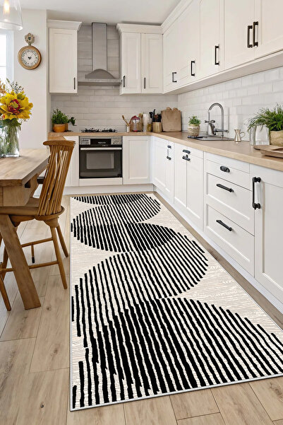 Evimle Makinede yıkanabilir kaymaz taban leke tutmaz mutfak halısı salon halı...