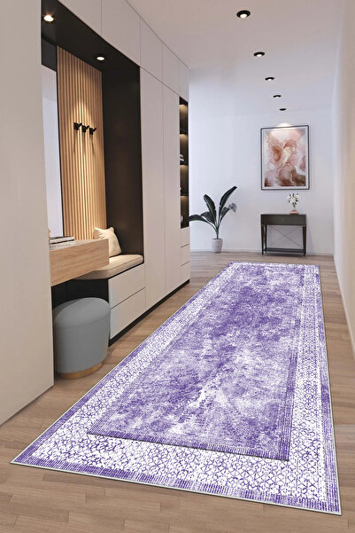 df home Kesme Yolluk Koridor Hol Antre Giriş Halısı Dijital Baskı Yıkanabilir...