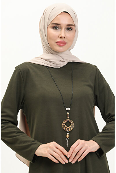 sefamerve Kolyeli Tunik 2323-03 Haki