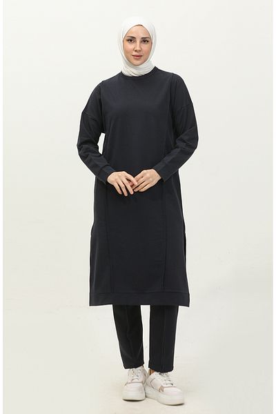 sefamerve Σετ Θερμότητας Navy Blue - Two Thread 3018-04