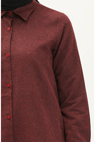 sefamerve Yırtmaçlı Tunik 2559-04 Bordo