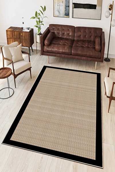 Hülya Home Salon Halısı Geometrik İskandinav Eskitmeli Dijital Baskı Yıkanabi...
