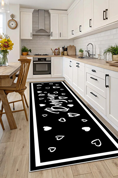 Evimle Makinede yıkanabilir kaymaz taban leke tutmaz mutfak halısı salon halı...