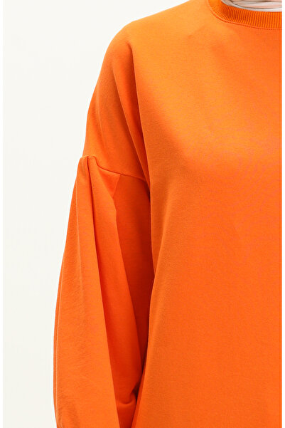 sefamerve Balon Kol Uzun Tunik 3031-10 Oranj