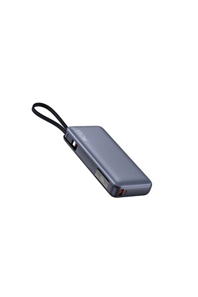 iOsuite Power Bank 20,000mAh PD 130W Fast Charging (2 Ports) 1*USB-C & 1*USB-A with USB-C Cable Grey