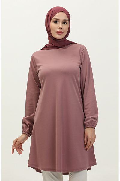 sefamerve Dusty Rose Tunic - Μύτη μπράτσου με λάστιχο, Μοντέλο 8663-04