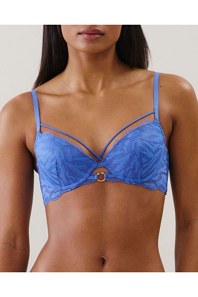 Undiz Blue lace push-up bra