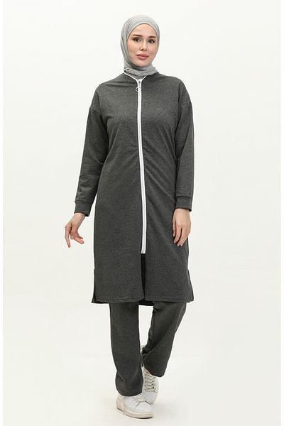 sefamerve Σετ αθλητικής φόρμας Anthracite με φερμουάρ - 3044-01