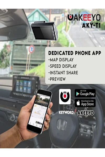 AK AKEEYO 4K Ultra HD Front Dash Cam and Rear Camera 1080MP Recorder, 5G Wi-Fi. WDR Technology