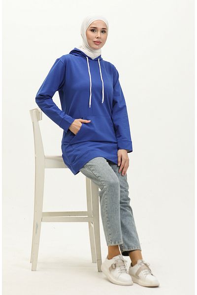 sefamerve Φούτερ Saks Color Two Thread Kangaroo Pocket - 23007-05