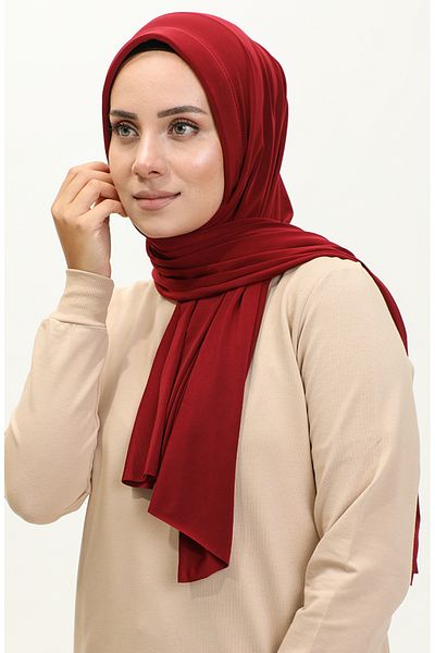 sefamerve Claret Red Practical Shawl - Μοντέλο 1255-08