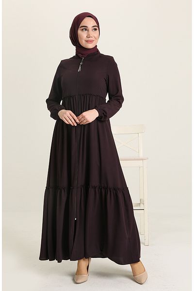 sefamerve Plum Gathered Ferace - 5042-03