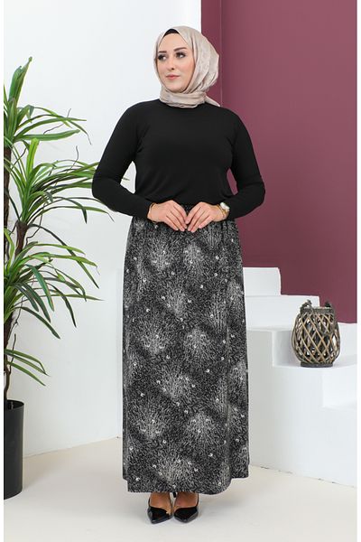 sefamerve Fusta neagra din vascoza - Marime Plus, Piesa, 4360D-01