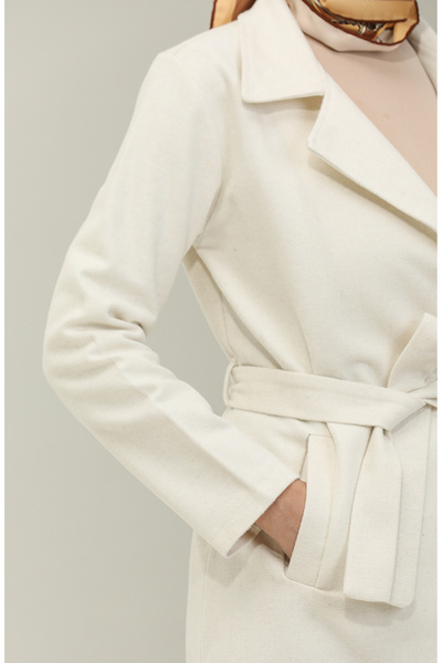 sefamerve Ecru Stamp Cap - Διπλό γιακά 5503-03