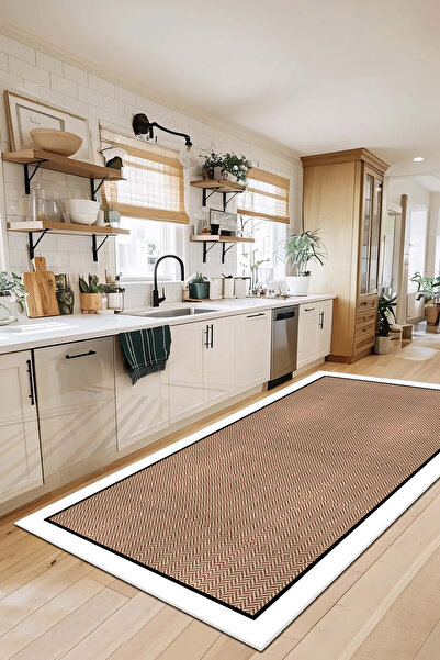 Evimle Makinede yıkanabilir kaymaz taban leke tutmaz mutfak halısı salon halı...