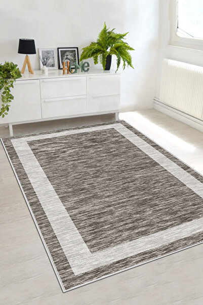 df home Salon Halısı Geometrik İskandinav Eskitmeli Dijital Baskı Yıkanabilir...