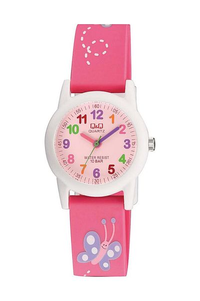Q&Q Qq Vr99J002Y Water Resistant Pink Children's Wristwatch