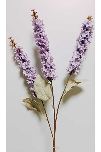 OSO HOME Yapay Üç dallı Şebboy- Sümbül Ççiçeği 1 Adet Lila Rengi 85 cm