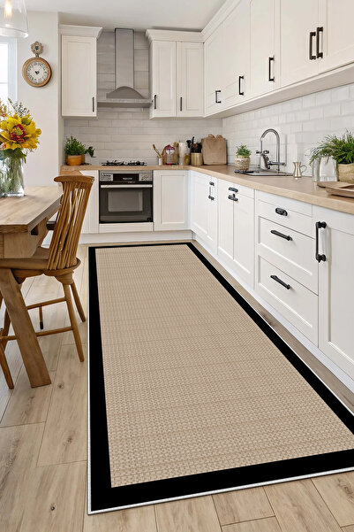 Evimle Makinede yıkanabilir kaymaz taban leke tutmaz mutfak halısı salon halı...